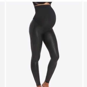 Spanx Mama Faux Leather Leggings
